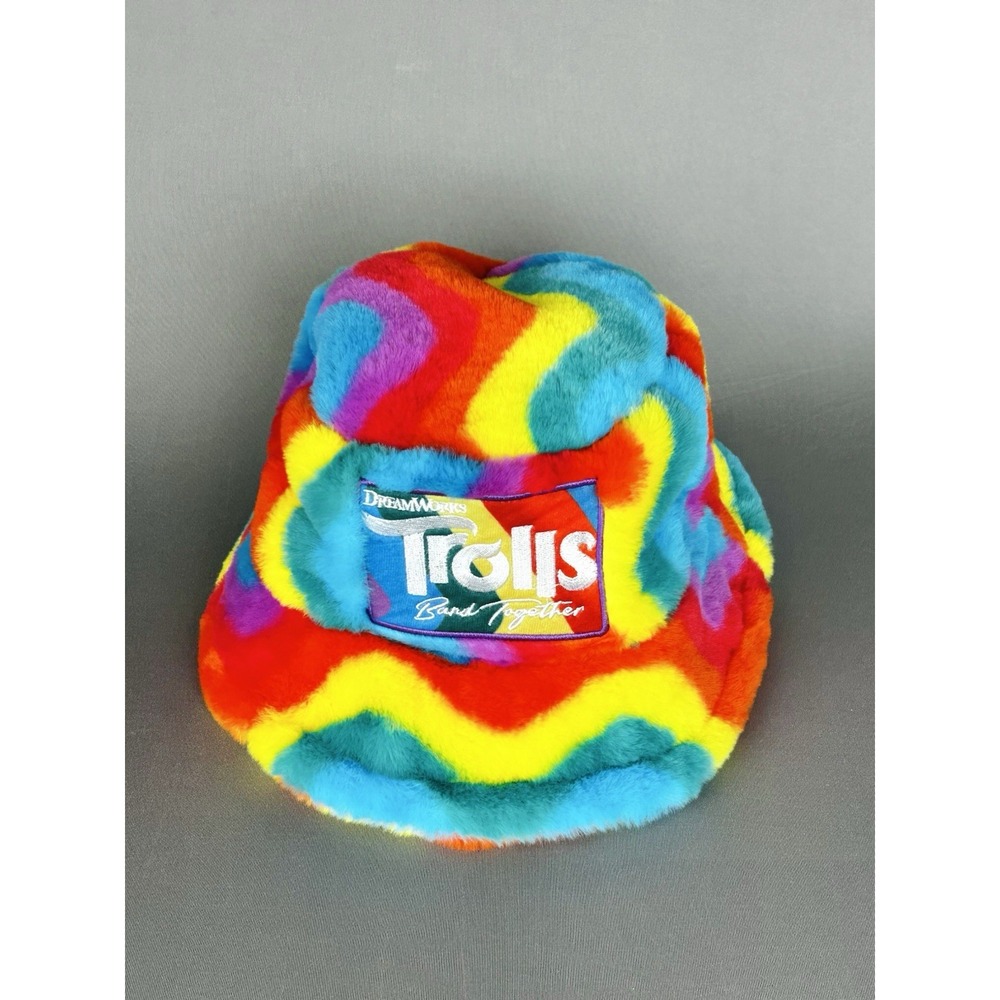 Dreamworks Trolls Movie Promo Adult Tie‎ Dye Rainbow Bucket Hat